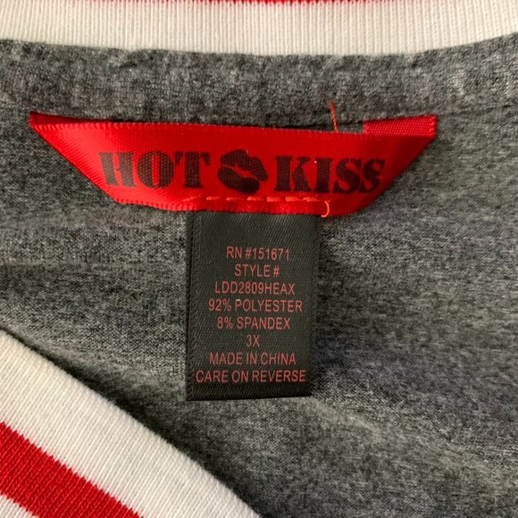 Vintage 90s Hot Kiss Sporty Athletic Dress 3XL Grey Long Sleeve Zip Knee Length - Picture 6 of 6